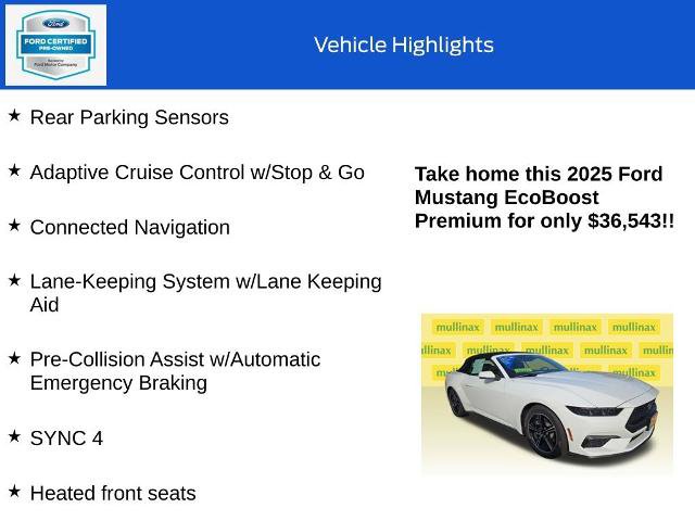Certified 2025 Ford Mustang Premium RWD image 19