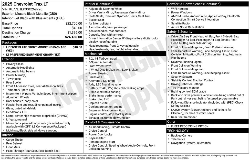 Used 2025 Chevrolet Trax LT image 49