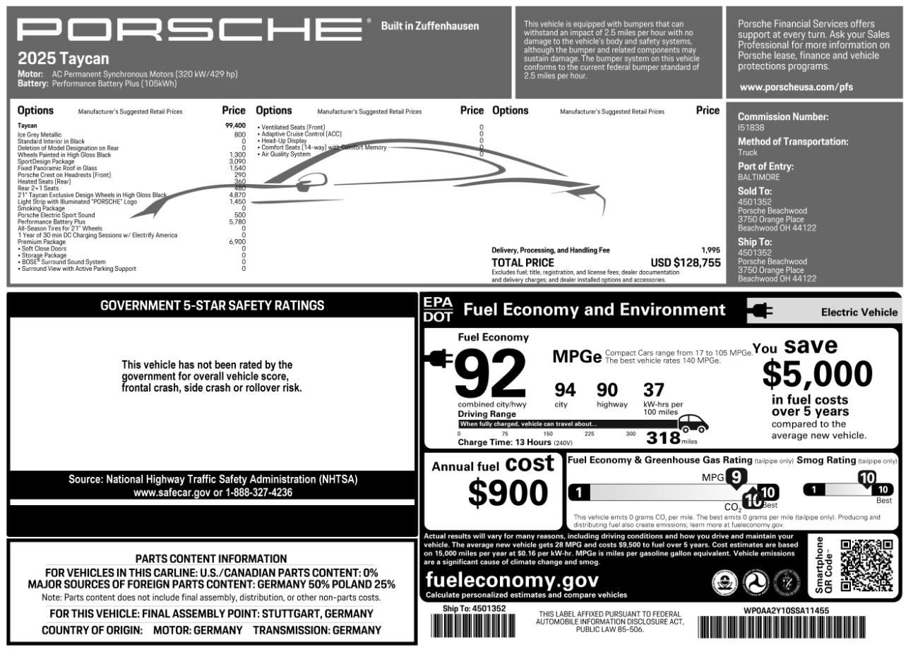 Used 2025 Porsche Taycan image 34