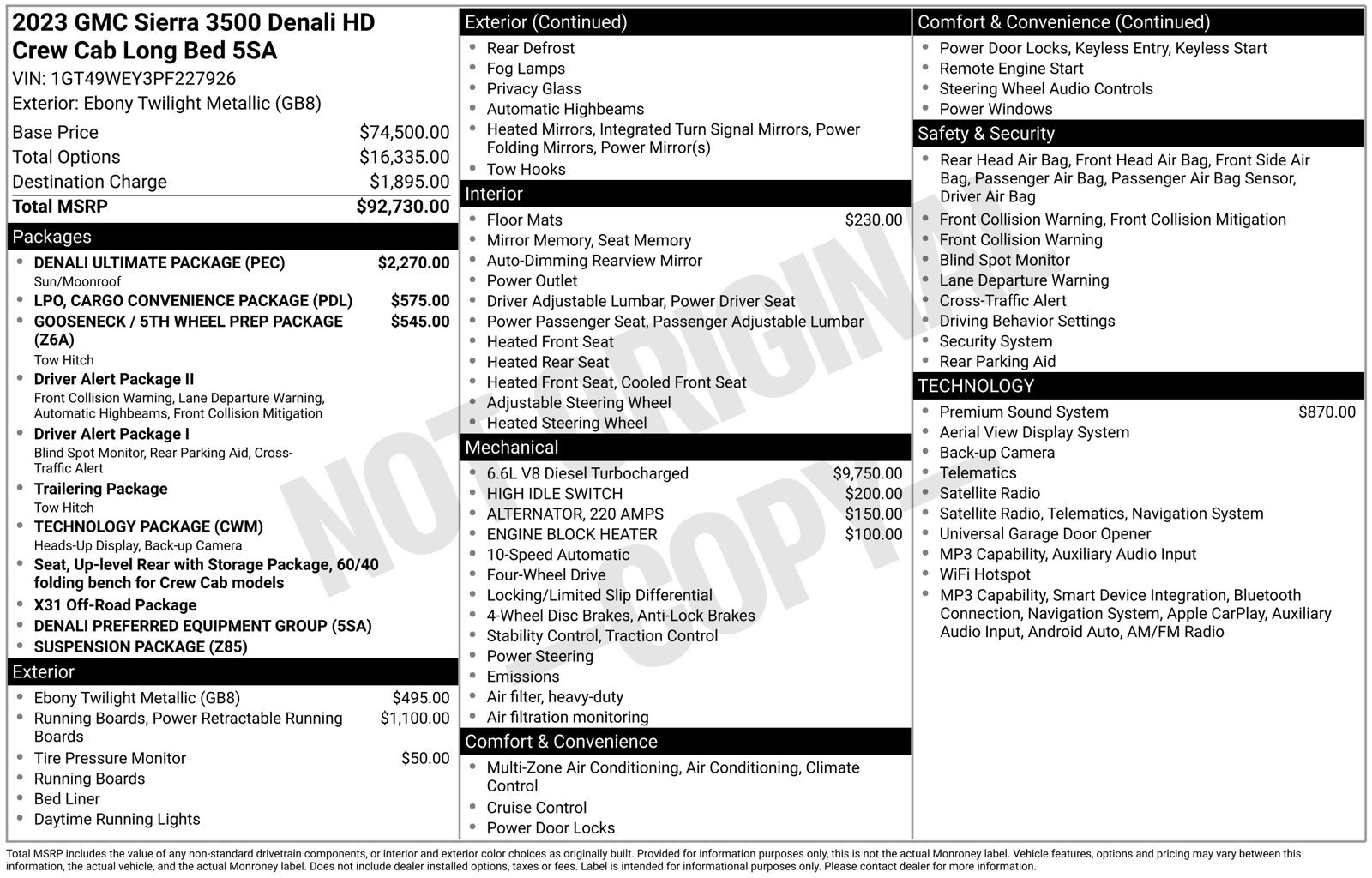Used 2023 GMC Sierra 3500 Denali w/ Denali Ultimate Package AWD/4WD image 34