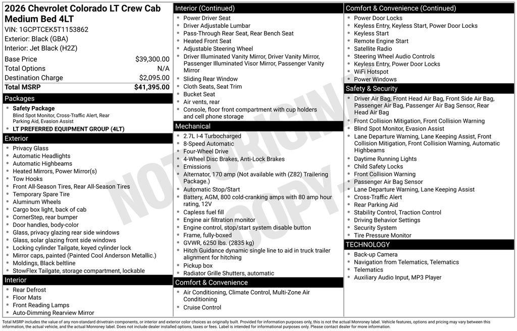 New 2026 Chevrolet Colorado LT image 30