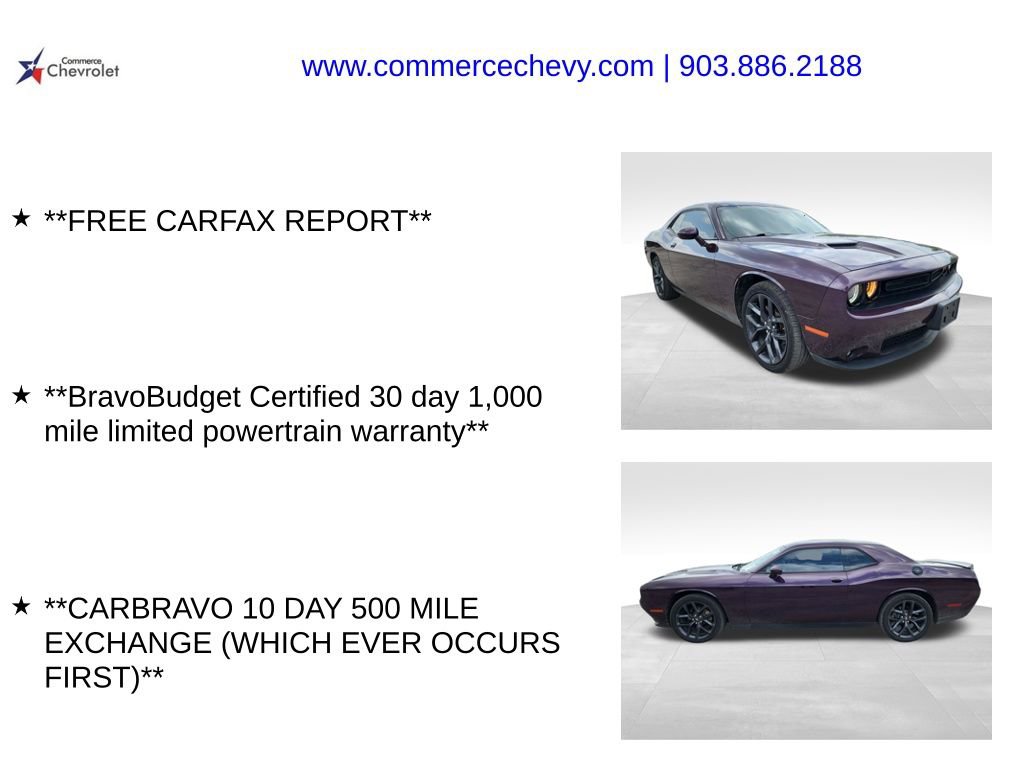 Used 2021 Dodge Challenger SXT w/ Blacktop Package RWD image 4