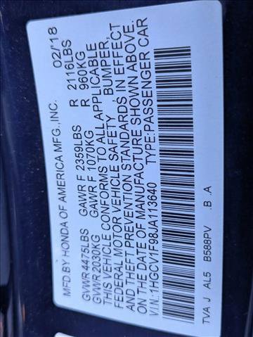 Used 2018 Honda Accord Touring image 15