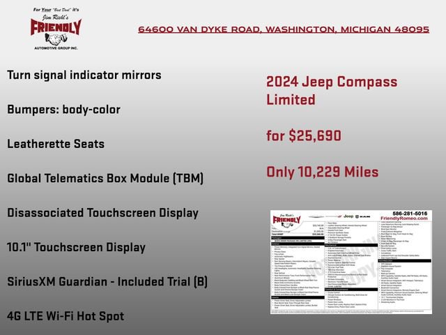 Used 2024 Jeep Compass Limited AWD/4WD image 8