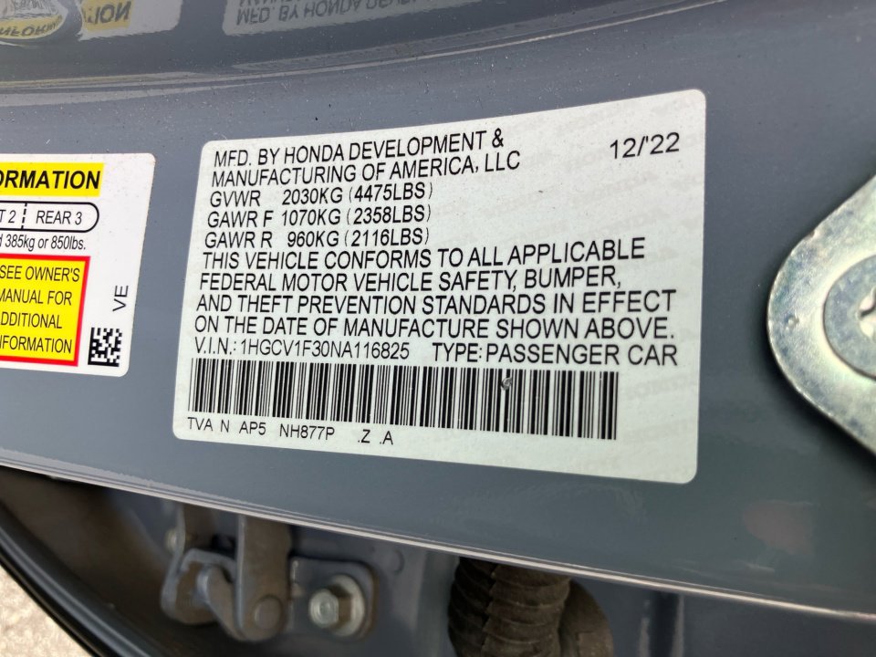 Certified 2022 Honda Accord Sport image 39