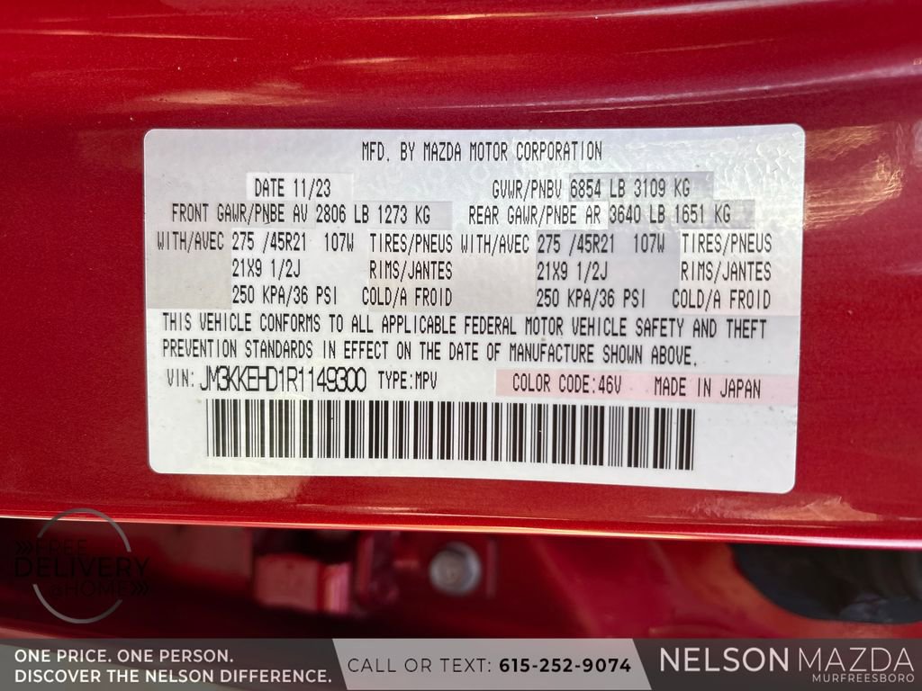 Certified 2024 MAZDA CX-90 3.3 Turbo w/ Premium Plus Pkg AWD/4WD image 31