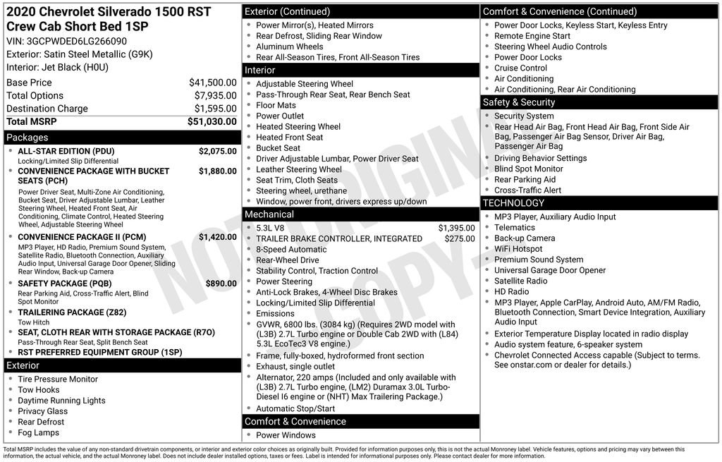 Used 2020 Chevrolet Silverado 1500 RST w/ All-Star Edition RWD image 10