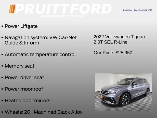 Used 2022 Volkswagen Tiguan SEL R-Line AWD/4WD image 12