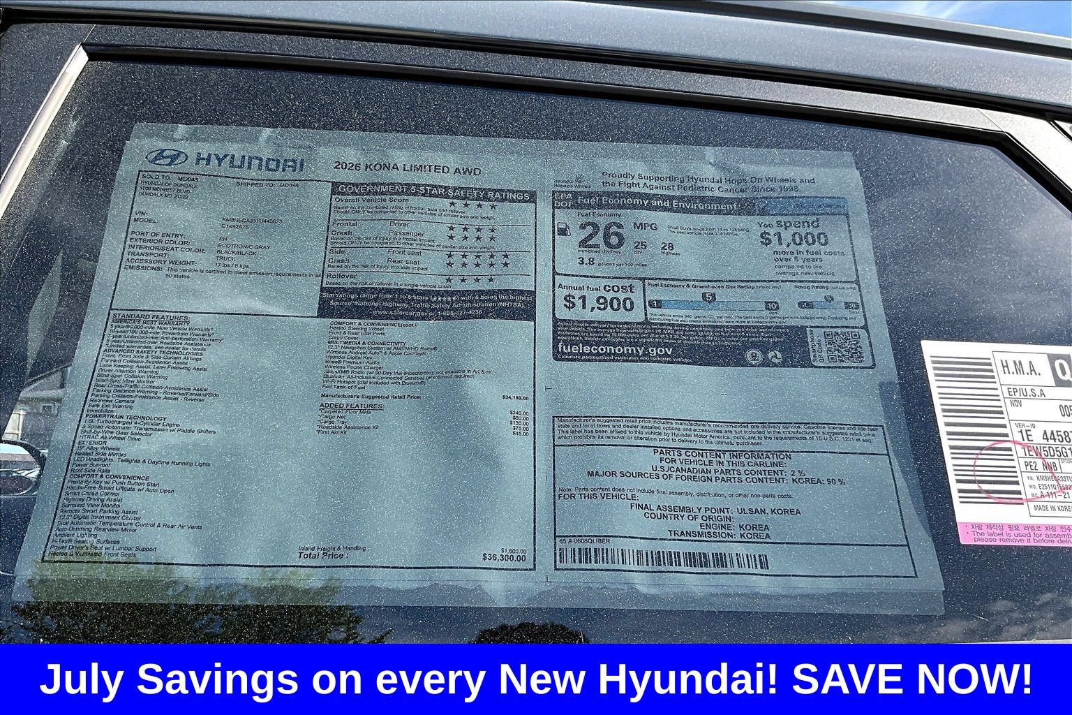 New 2026 Hyundai Kona Limited AWD/4WD image 18