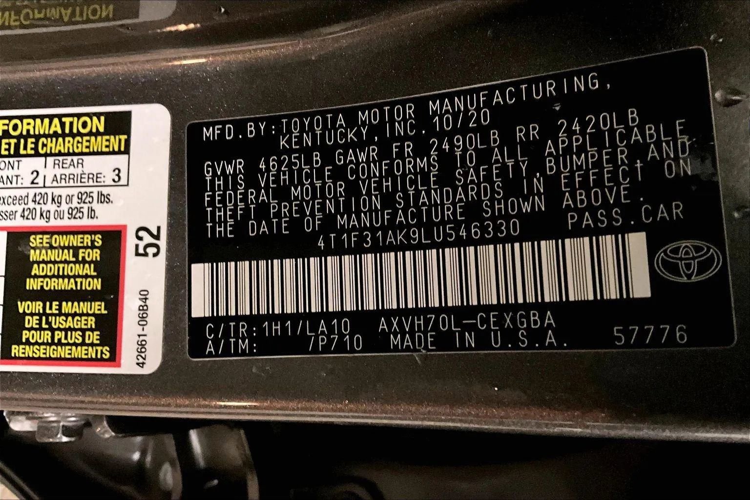 Used 2020 Toyota Camry XLE w/ Sunroof Package image 33