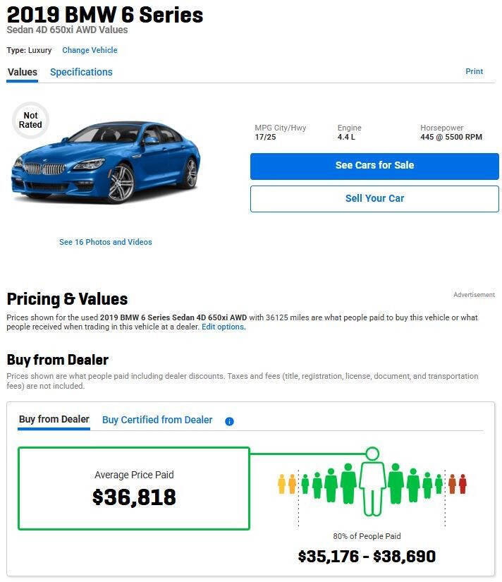 Used 2019 BMW 650i Gran Coupe xDrive image 11