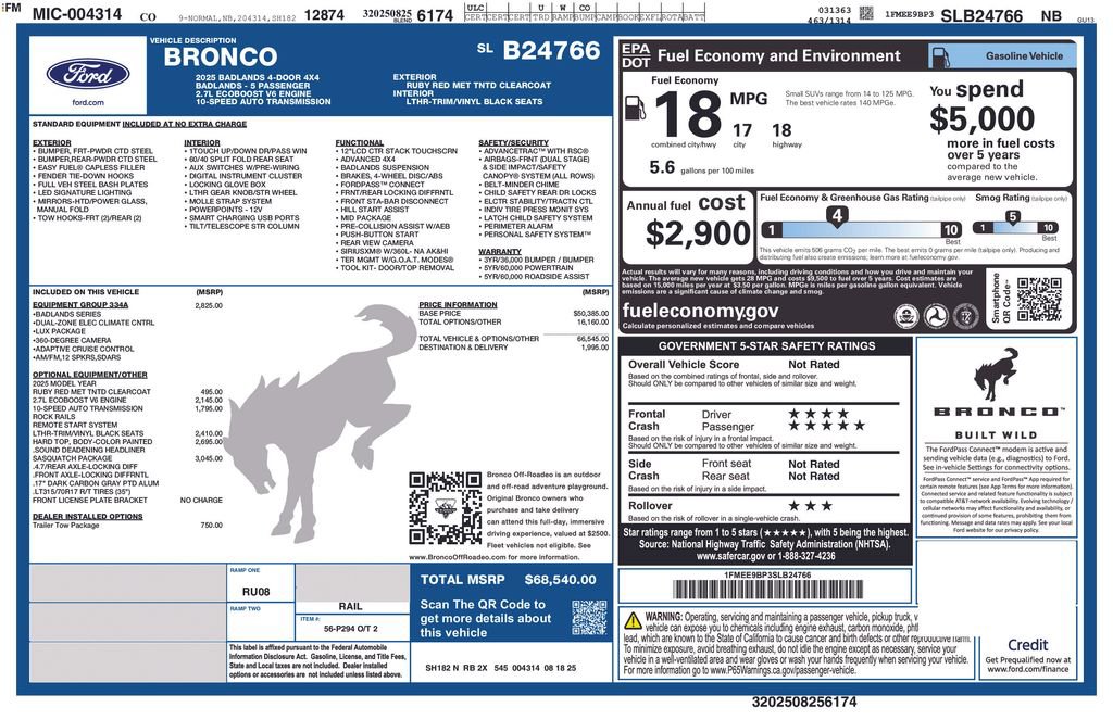 New 2025 Ford Bronco Badlands image 52