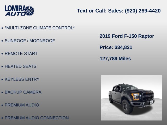 Used 2019 Ford F150 Raptor w/ Equipment Group 802A Luxury AWD/4WD image 22