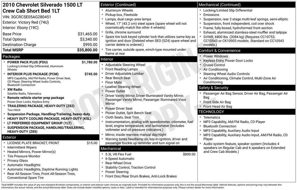 Used 2010 Chevrolet Silverado 1500 LT w/ Power Pack Plus RWD image 6