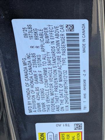 Certified 2026 Honda Civic FWD Hybrid Sedan image 25