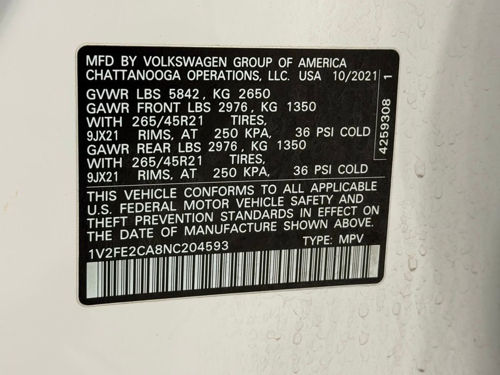 Used 2022 Volkswagen Atlas Cross Sport SEL Premium R-Line w/ Cross Sport MDO Package image 31