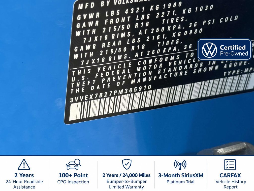 Certified 2023 Volkswagen Taos SE w/ Panoramic Sunroof Package FWD image 27