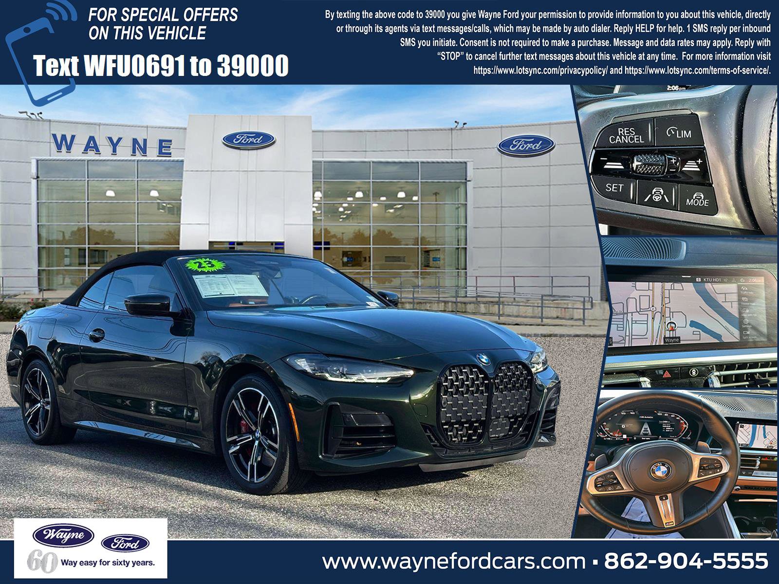 Used 2023 BMW 440i xDrive Convertible w/ Premium Package image 1