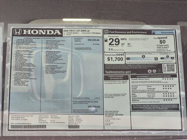 New 2026 Honda CR-V LX image 17
