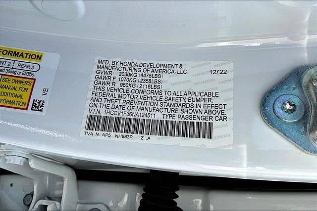 Certified 2022 Honda Accord Sport image 18