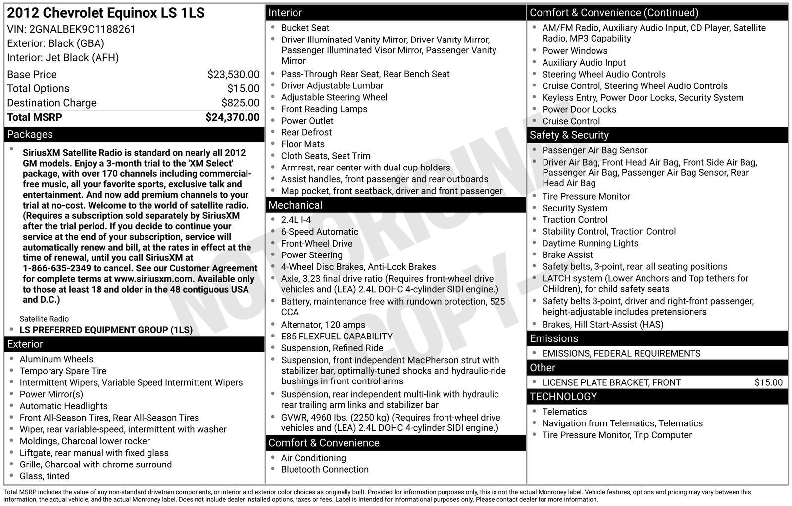 Used 2012 Chevrolet Equinox LS image 2