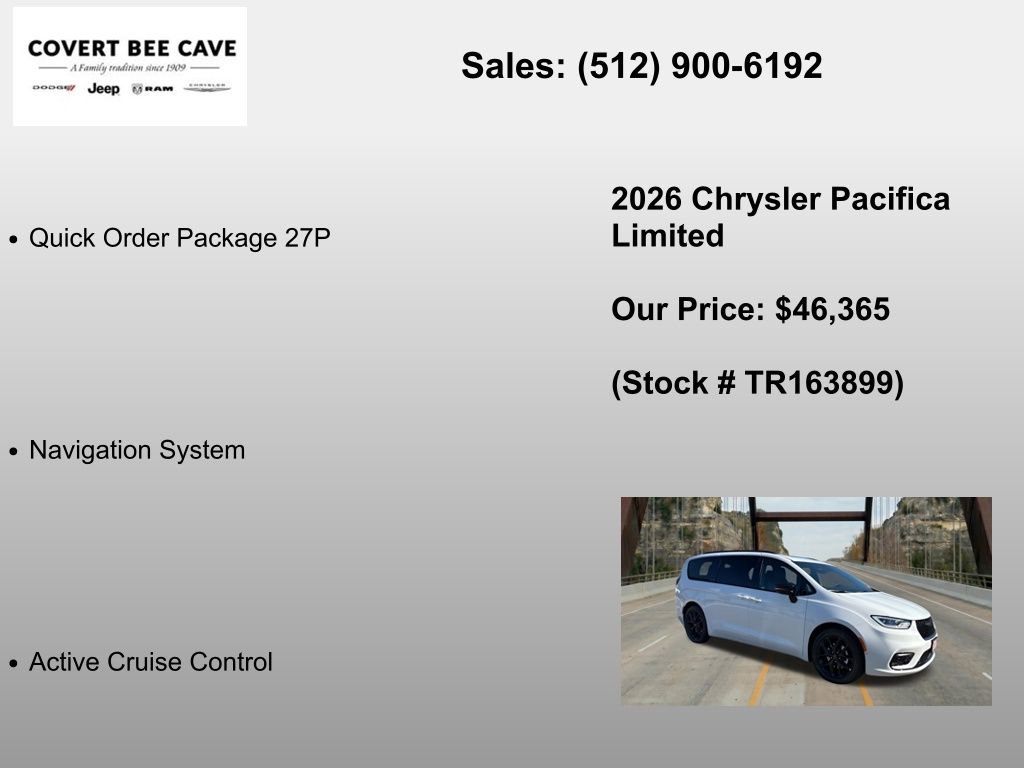 New 2026 Chrysler Pacifica Limited w/ S Appearance Package FWD image 6