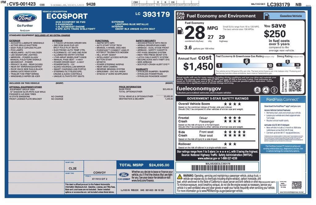 Used 2020 Ford EcoSport SE FWD image 2
