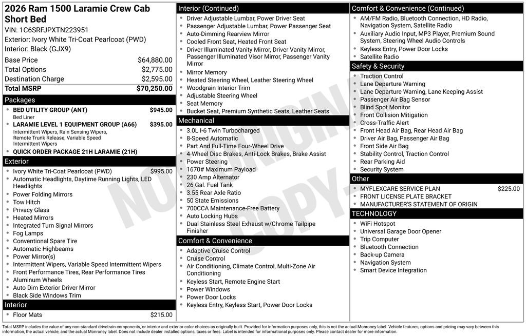New 2026 RAM 1500 Laramie w/ Bed Utility Group image 4