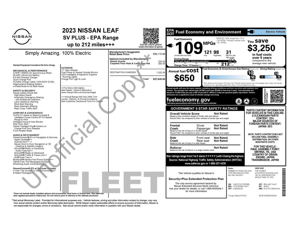 Used 2023 Nissan Leaf SV Plus image 7