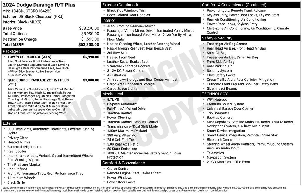Used 2024 Dodge Durango R/T w/ Tow 'N Go Package AWD/4WD image 6