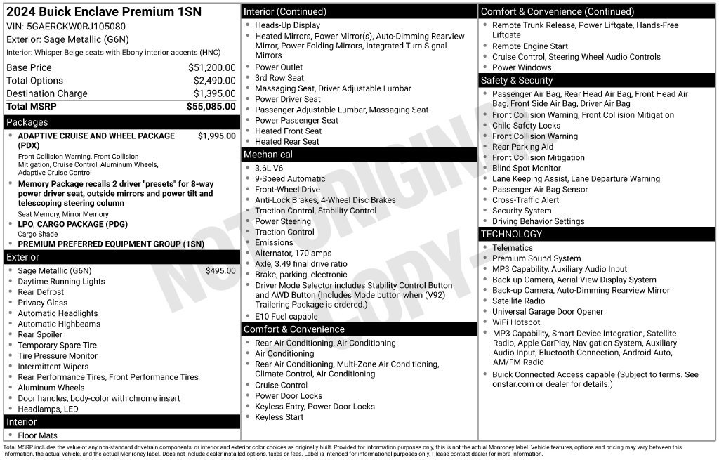 Certified 2024 Buick Enclave Premium FWD image 18