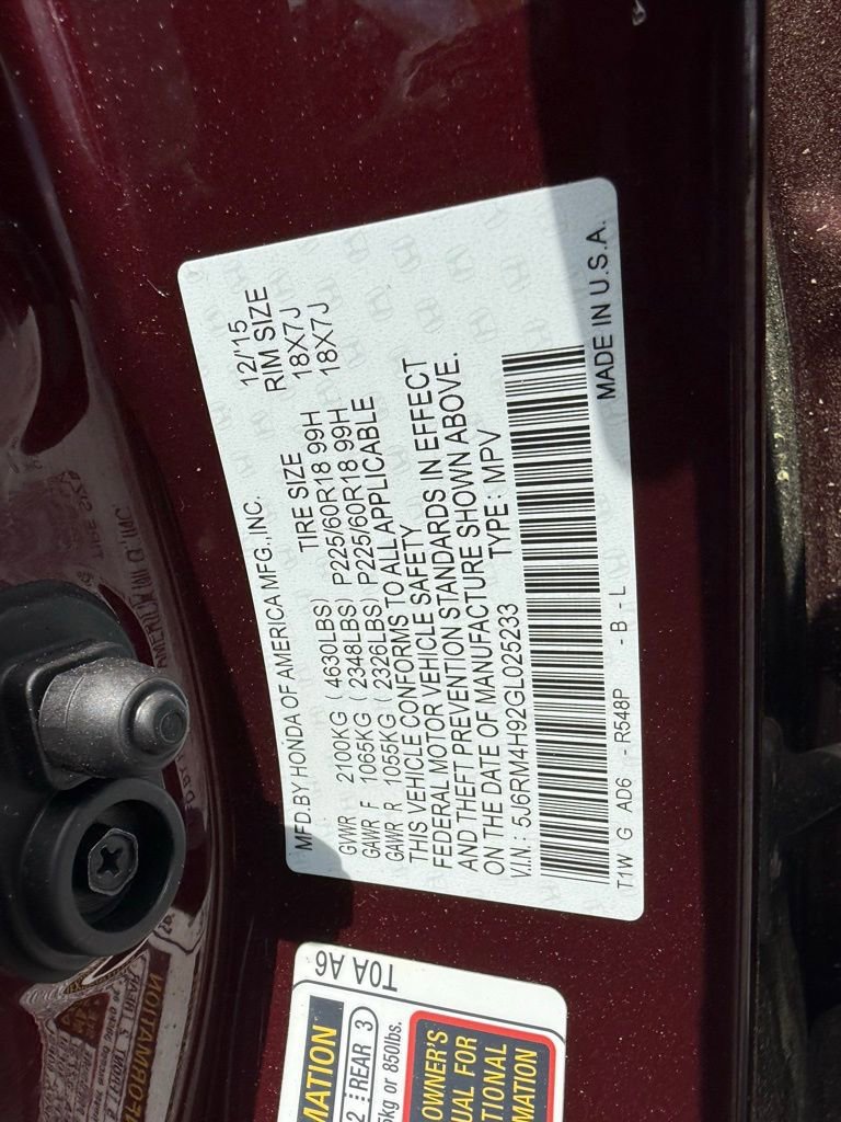 Used 2016 Honda CR-V Touring image 26