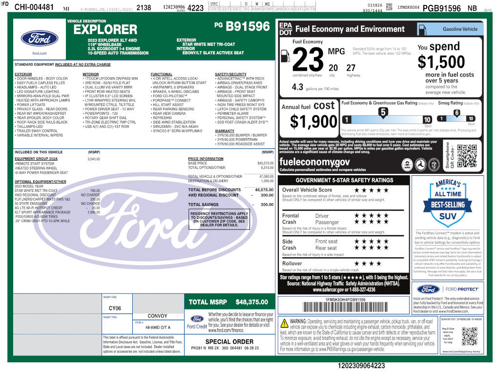Used 2023 Ford Explorer XLT w/ Equipment Group 202A AWD/4WD image 4