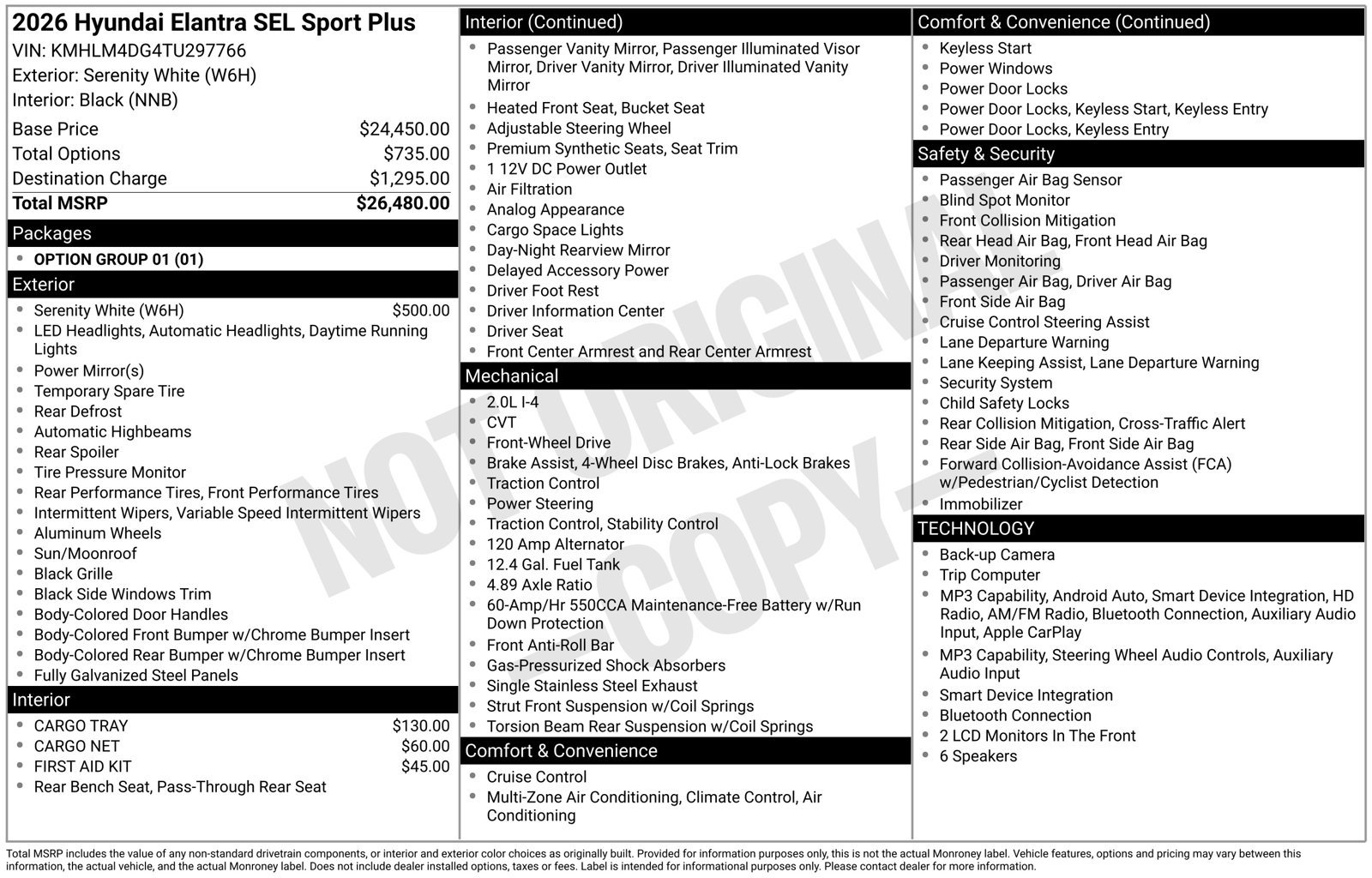 New 2026 Hyundai Elantra SEL Sport FWD image 15