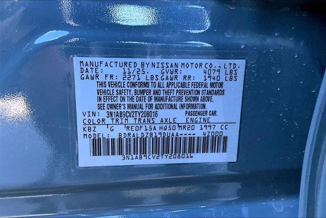 New 2026 Nissan Sentra SV w/ Floor Mat Package image 13