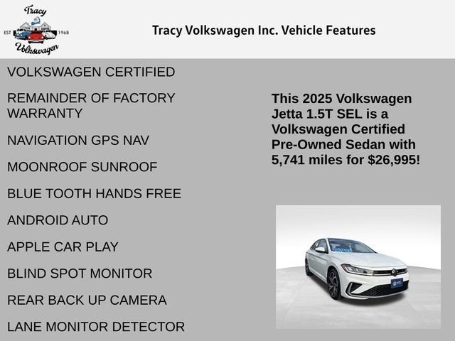 Certified 2025 Volkswagen Jetta SEL image 6