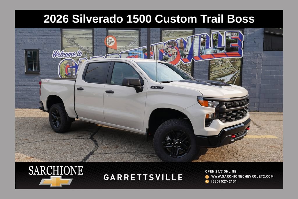 New 2026 Chevrolet Silverado 1500 Custom Trail Boss w/ LPO, Dark Essentials Package