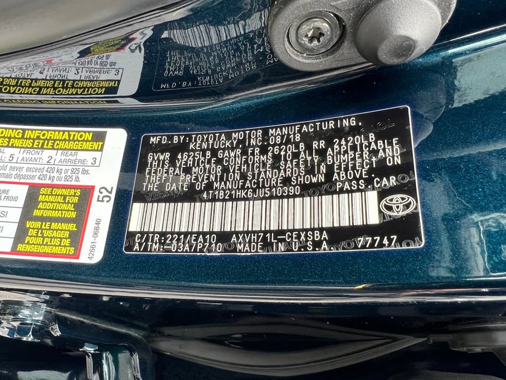 Certified 2018 Toyota Camry SE FWD image 43