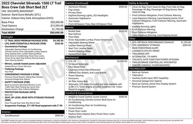 Used 2022 Chevrolet Silverado 1500 LT Trail Boss w/ LT Trail Boss Premium Package AWD/4WD image 52