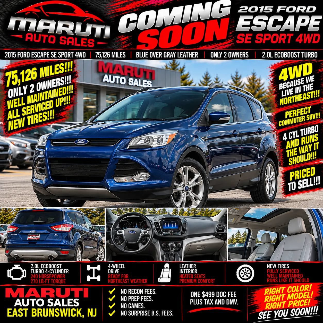 Used 2015 Ford Escape SE w/ Equipment Group 201A AWD/4WD image 47