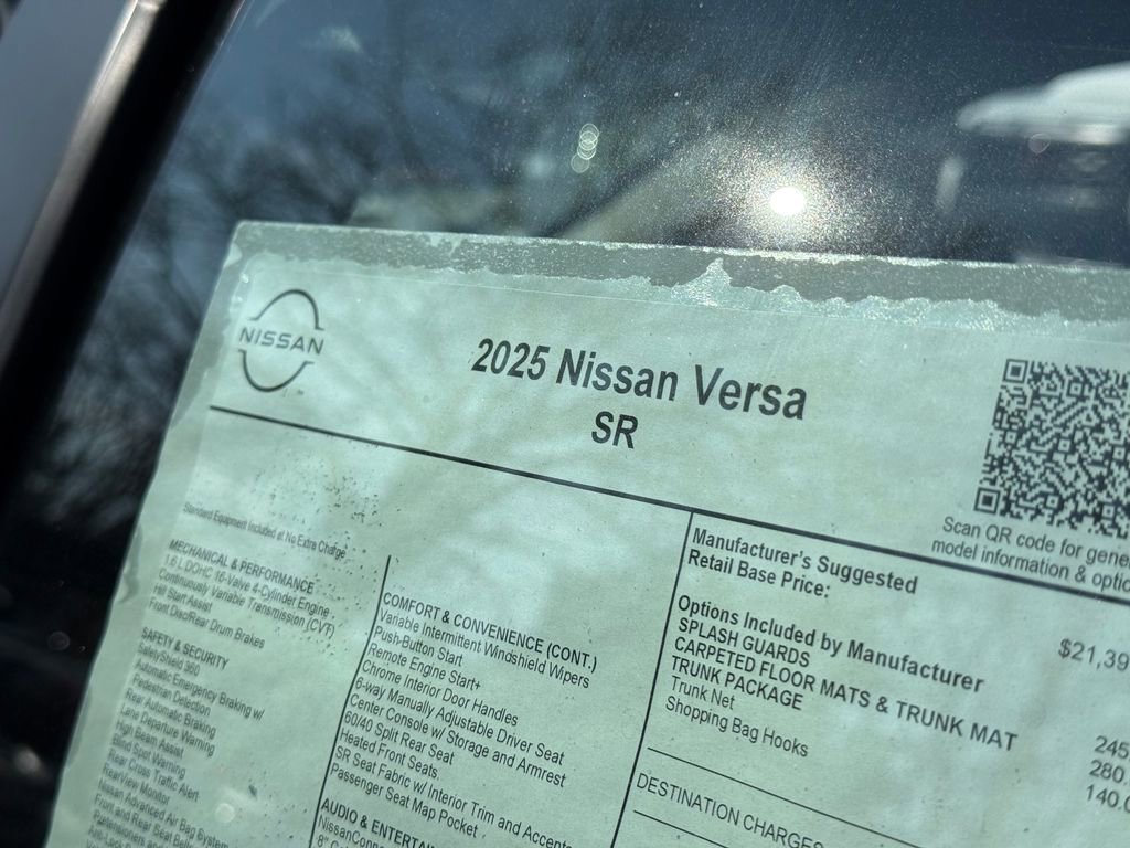 New 2025 Nissan Versa SR w/ Trunk Package image 23