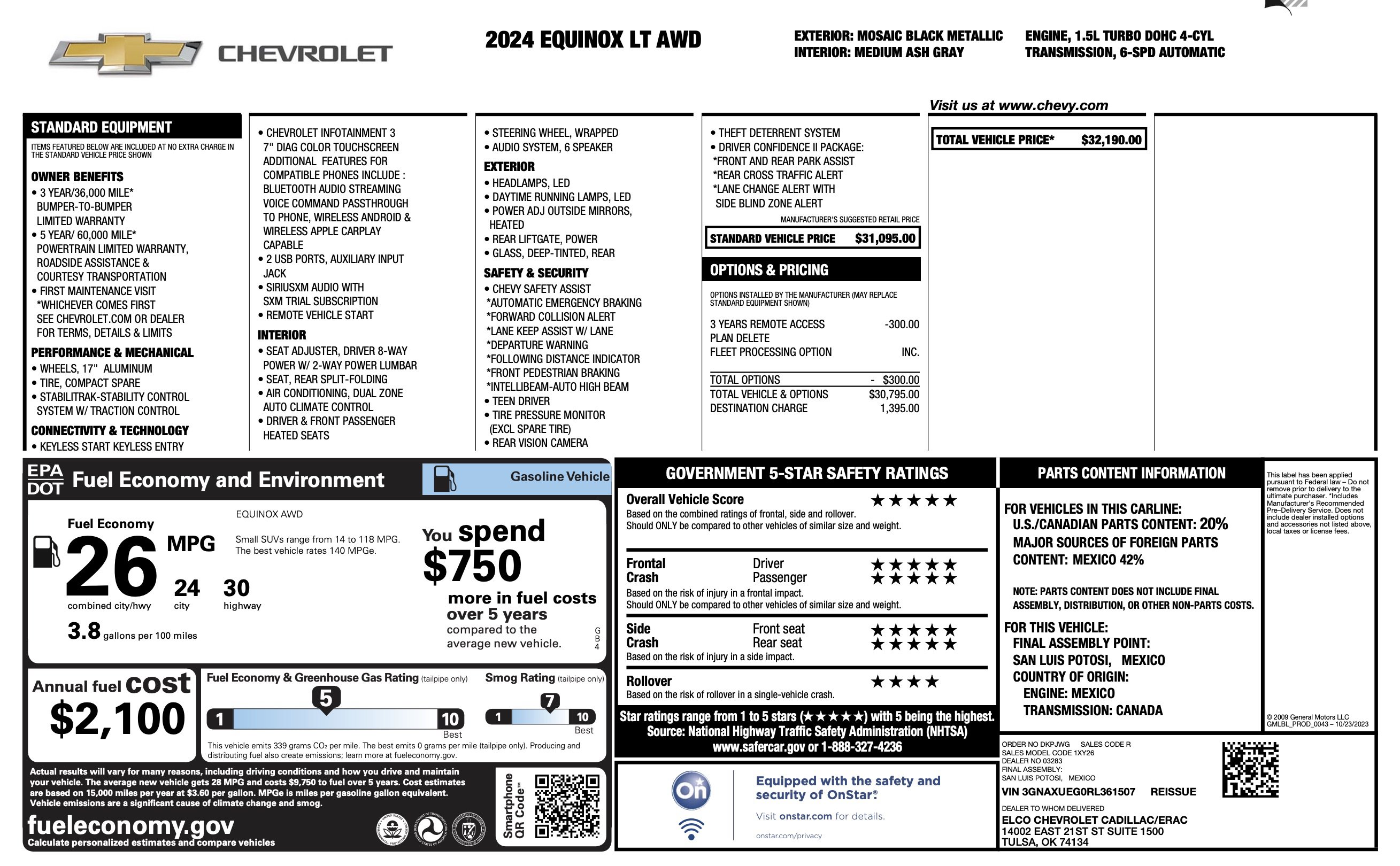 Used 2024 Chevrolet Equinox LT AWD/4WD image 4