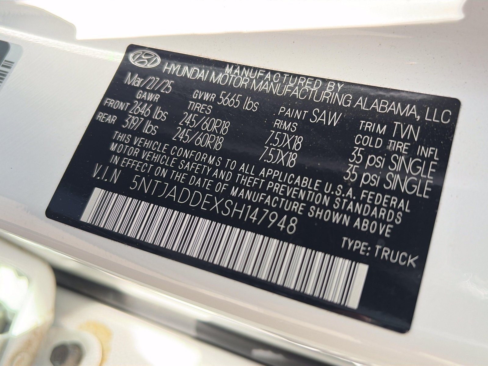 Certified 2025 Hyundai Santa Cruz SE AWD/4WD image 33