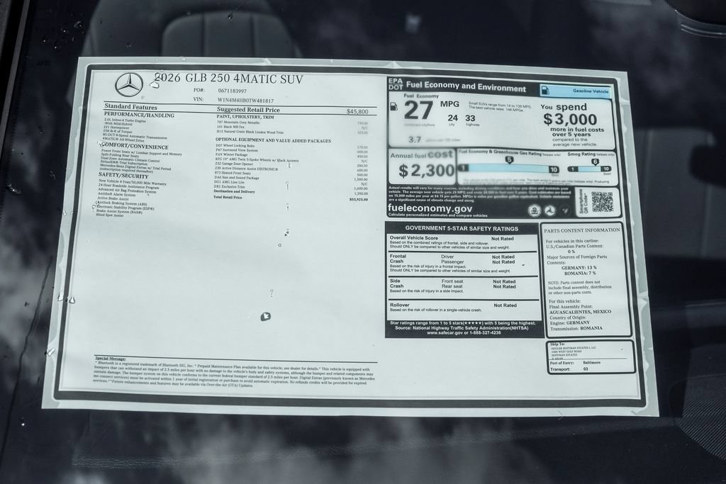New 2026 Mercedes-Benz GLB 250 4MATIC image 24