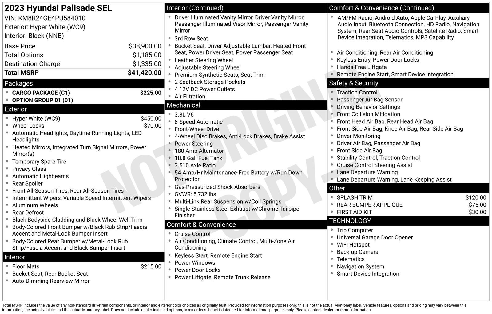 Used 2023 Hyundai Palisade SEL w/ Cargo Package image 6