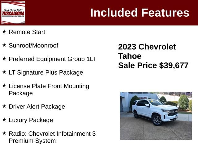 Used 2023 Chevrolet Tahoe LT w/ LT Signature Plus Package RWD image 12