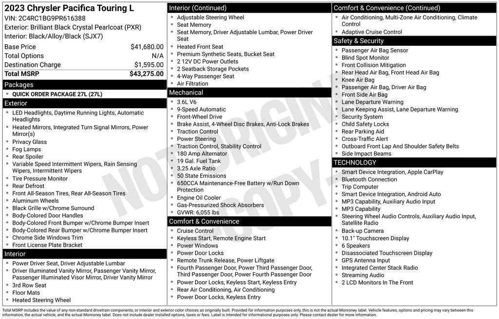 Used 2023 Chrysler Pacifica Touring-L image 2