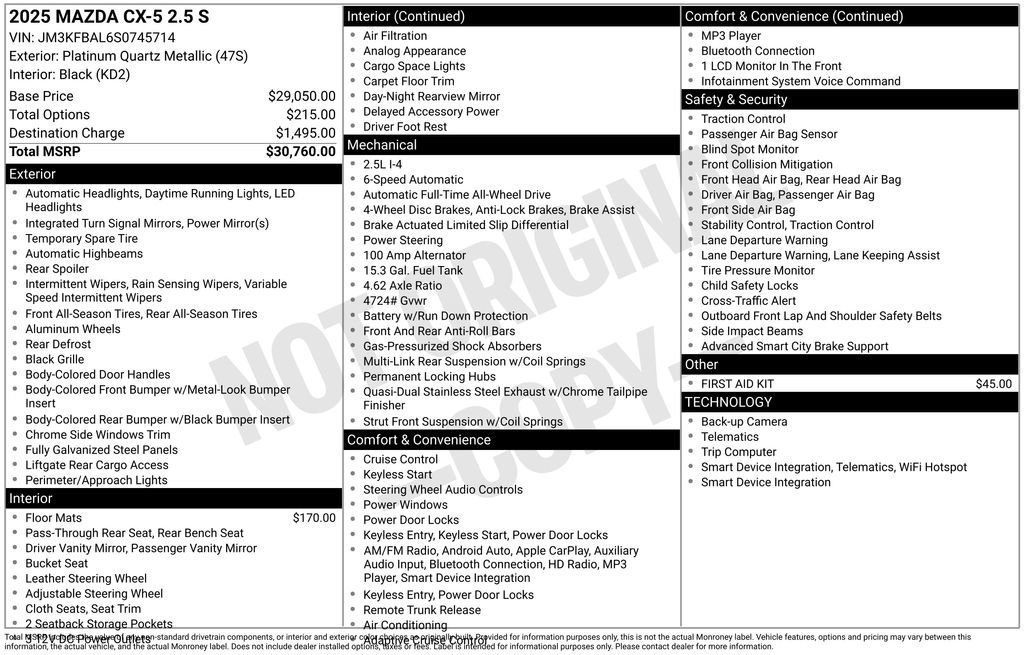 Certified 2025 MAZDA CX-5 AWD 2.5 S image 30