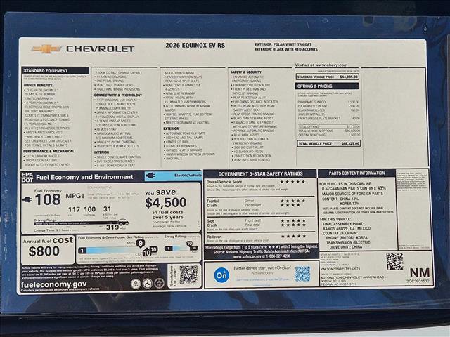 New 2026 Chevrolet Equinox EV RS image 16