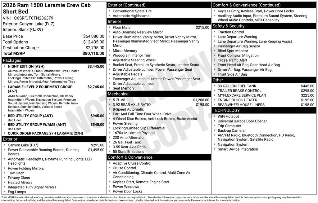 Used 2026 RAM 1500 Laramie w/ Night Edition AWD/4WD image 5